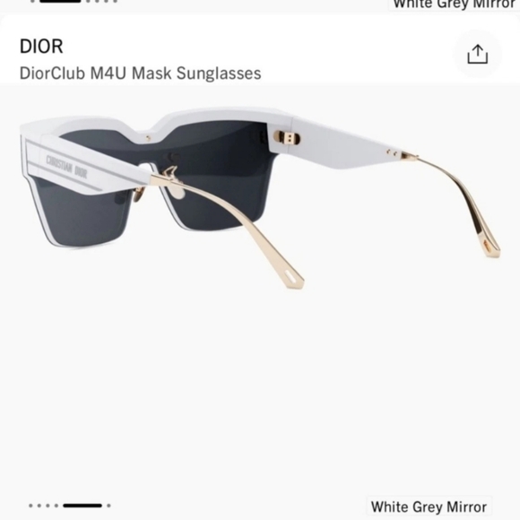 Christian Dior -Diorclub White Sunglasses - Picture 2 of 7